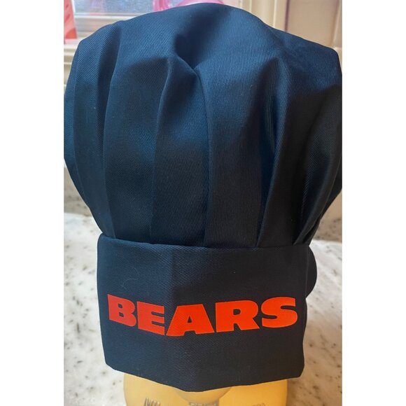 Chicago Bears Football NFL Full Apron Baker Chef Hat Blue Grill Tailgating - Picture 4 of 5